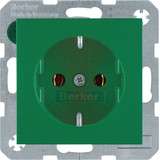 Berker 47431913 Steckdose Schuko S.1/B.3/B.7 grün. matt