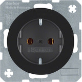 Berker 47432045 Steckdose Schuko R.1/R.3 schwarz. glänzend