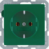 Berker 47436013 Steckdose Schuko Q.x grün. samt