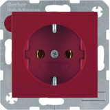 Berker 47438912 Steckdose Schuko S.1/B.3/B.7 rot. glänzend