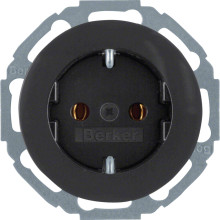 Berker 47452045 Steckdose Schuko Serie R.Classic schwarz. glänzend