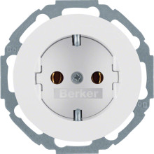 Berker 47452089 Steckdose Schuko Serie R.Classic polarweiß. glänzend