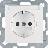 Berker 47491909 Steckdose Schuko mit Beschriftungsfeld u. erh.BS S.1/B.3/B.7 polarweiß. matt