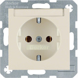 Berker 47508982 Steckdose Schuko mit Beschriftungsfeld S.1/B.3/B.7 weiß. glänzend