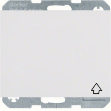 Berker 47517209 Steckdose Schuko mit selbstschl. Klappdeckel u. erh.BS K.1 polarweiß glänzend