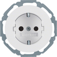 Berker 47552089 Steckdose Schuko m. erhöhtem Berührungsschutz Serie R.Classic polarweiß.glänzend
