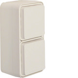Berker 47703522 Steckdose Schuko 2fach senkrecht mit Klappdeckel AP. W.1. polarweiß matt