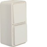 Berker 47803512 Kombination Wechselschalter/Steckdose Schuko mit Klappdeckel AP W.1 polarweiß