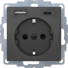 Berker 48041606 Steckdose Schuko/USB A-C B.3. anthrazit matt