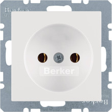 Berker 6161036089 Steckdose ohne Schutzkontakt Q.x polarweiß. samt