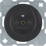 Berker 6768762045 Steckdose mit Schutzkontaktstift u. erh.BS R.1/R.3 schwarz. glänzend