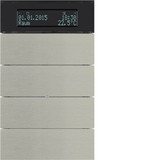 Berker 75664593 Tastsensor 4fach mit Temperaturregler und Display B.IQ Edelstahl Rostfrei
