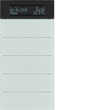 Berker 75665590 Tastsensor 5fach mit Temperaturregler und Display B.IQ Glas. polarweiß