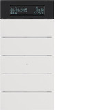 Berker 75665599 Tastsensor 5fach mit Temperaturregler und Display B.IQ polarweiß. matt