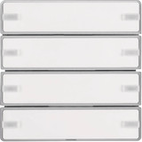 Berker 80144321 Tastsensor 4fach Komfort mit Beschriftungsfeld KNX Q.x alu samt. lackiert