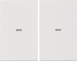 Berker 80960379 Abdeckung für Tastsensor-Modul 2fach mit Linse K.1 polarweiß. glänzend