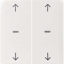 Berker 80961389 Abdeckung für Tastsensor-Modul 2fach mit Pfeil-Symbol S.1/B.x polarweiß glänzend