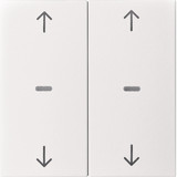 Berker 80961399 Abdeckung für Tastsensor-Modul 2fach mit Pfeil-Symbol S.1/B.x polarweiß matt