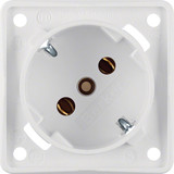 Berker 841852522 Steckdose Schuko 45°. mit Schraubklemmen. Integro Modul-Einsätze. polarw. m.