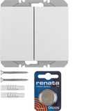 Berker 85656279 KNX-Funk Wandsender 2fach flach quicklink K.1 polarweiß. glänzend