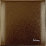 Berker 918282591 Rahmen mit Klappdeckel und Aufdruck IP44. Integro Flow. braun matt