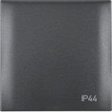 Berker 918282595 Rahmen mit Klappdeckel und Aufdruck IP44. Integro Flow. anthrazit matt