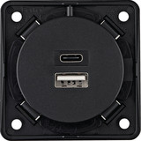 Berker 926202505 USB Ladesteckdose 230 V. 2fach. 3A. A+C. Integro. anthrazit