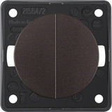 Berker 936552501 Serienschalter. gemeinsame Eingangsklemme. Integro - Design Flow/Pure. braun mt.