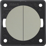 Berker 936752524 Serientaster. 2 Schl.. gem. Eingangskl.. Integro Flow/Pure. edelst. mt.. lack.