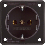 Berker 941852501 Steckdose Schuko. mit Schraubklemmen. Integro Modul-Einsätze. braun matt
