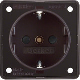 Berker 941952501 Steckdose Schuko. erh. Ber.schutz. Schraubkl.. Integro Modul-Einsätze. braun m.
