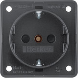 Berker 941952505 Steckdose Schuko. erh. Ber.schutz. Schraubkl.. Integro Modul-Einsätze. anthr. m.