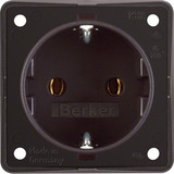 Berker 947782501 Steckdose Schuko. mit Steckklemmen. Integro Modul-Einsätze. braun matt