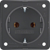 Berker 947782505 Steckdose Schuko. mit Steckklemmen. Integro Modul-Einsätze. anthrazit m.