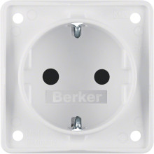 Berker 947792502 Steckdose Schuko. erh. Ber.schutz. Steckkl.. Integro Modul-Einsätze. polarw. m.