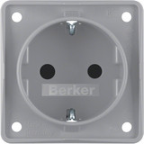 Berker 947792506 Steckdose Schuko. erh. Ber.schutz. Steckkl.. Integro Modul-Einsätze. grau m.
