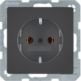 Berker MAN0204223 Steckdose Schuko Q.1/Q.3 tiefschwarz matt. lackiert