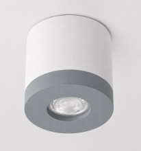 Bioledex PIKKO Deckenleuchte GU10 Aufbau 100mm Deckenspot Weiß /Hell Grau Anschrauben oder Kleben