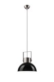 Bioledex Pendelleuchte Industrial-Design 30cm E27 grau-schwarz Metall, Glas