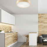 Bioledex natur Deckenleuchte 37cm 2x E27 Kiefer Holz, Glas