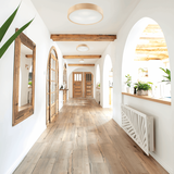 Bioledex eindrucksvolle Deckenleuchte 47cm 3x E27 Kiefer Holz, Glas