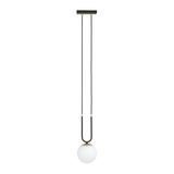 Bioledex Tonsern Pendelleuchte E14 schwarz/gold opal 15x115x15cm Made in Europe