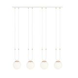 Bioledex Tonsern Pendelleuchte 4-fach E14 weiß/gold opal 92x115x15cm Made in Europe