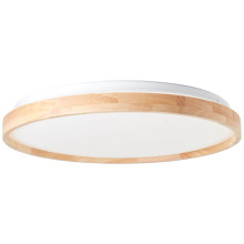 Brilliant Alson LED Deckenleuchte 48cm 32W Holz Hell Weiß Nachtlicht, Timer G99787/75