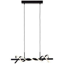 Brilliant Amalie LED Pendelleuchte 80cm 16W Warmweiß Schwarz Memory Funktion G99818/06