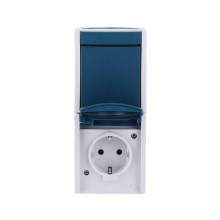 Busch-Jaeger Kombination Schuko Steckdose, mit Wippschalter Aus- und Wechselschaltung 2CKA001684A0316 2601/6/20 EW-53