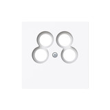 Busch-Jaeger Zentralscheibe TV / Radio / 2x SAT 4-fach studioweiß - Busch-art linear 2CKA001724A4440 1743/10-04-44G