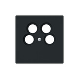 Busch-Jaeger Zentralscheibe TV / Radio / 2x SAT 4-fach schwarz matt - Busch-art linear 2CKA001724A4443 1743/10-04-45M