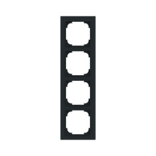 Busch-Jaeger Abdeckrahmen 4-fach schwarz matt - Busch-art linear Busch-art linear 2CKA001754A4864 1724-45M