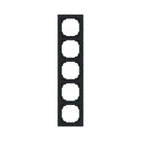 Busch-Jaeger Abdeckrahmen 5-fach schwarz matt - Busch-art linear Busch-art linear 2CKA001754A4872 1725-45M
